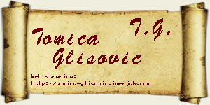 Tomica Glišović vizit kartica